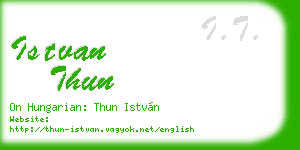 istvan thun business card